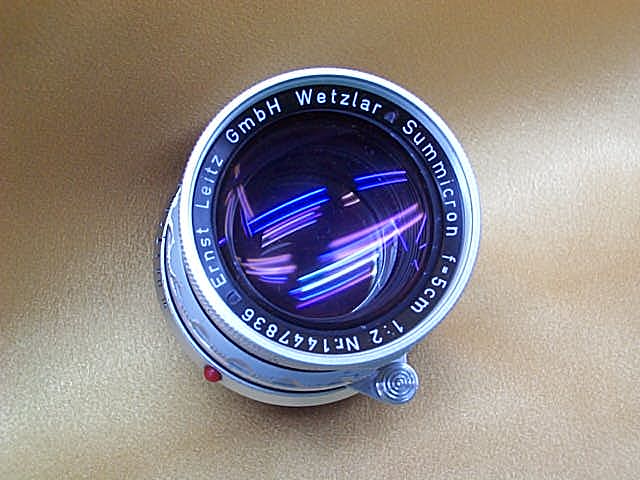 ズミクロン固定鏡胴　Ｆ２．０　５ｃｍ　ライカＭマウント　１４４７８３６　写真　前